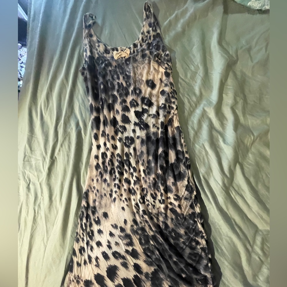 2000s cheetah mini dress